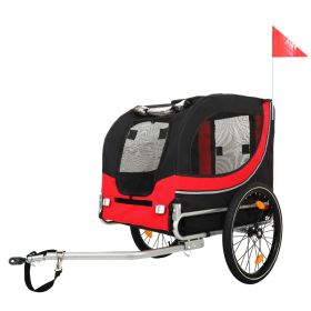 Large Folding Bike Trailer for Dogs – 120LB Capacity All-Terrain Pet Carrier, Durable Steel Frame for Cycling, Jogging, Camping & Outdoor Adventures