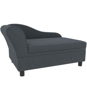 Pet Sofa Bed Couch with Storage, Pet Sofa for Small Dogs, Dark Gray.
