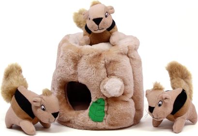 Hound Hide A Squirrel Plush Dog Toy Puzzle, Medium