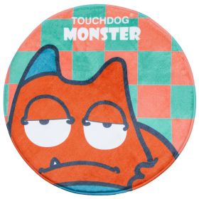 Touchdog Cartoon Sleepy Monster Rounded Dog Mat