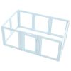 Dog Whelping Box with Window Transparent Playpen for Large Dog 76x49x30 in