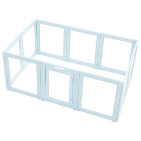 Dog Whelping Box with Window Transparent Playpen for Large Dog 76x49x30 in