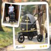 3 in 1 Pet Jogging Stroller for Small Dogs with Detachable Carrier, Storage Basket, Gray