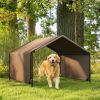 Portable Dog Tent Water Resistant for Outdoor Shade Protection, Brown