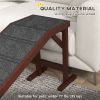 Dog Ramp Pet Ramp for Bed with Non-Slip Carpet, Top Platform, 74" x 16" x 25", Brown