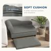 Elevated Dog Sofa Pet Bed with Storage Soft Cushion for Small Medium Dogs Gray