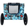 Outdoor Heavy Duty Collapsible Pet Bike Trailer with 16-Inch All-Terrain Wheels & Universal Hitch – Foldable Dog/Cargo Carrier Cart for Bicycles, blue