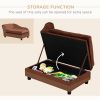 Pet Sofa Bed Couch with Storage, Pet Sofa for Cats and Small Dogs, Brown