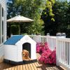 Dog House Made of Plastic with Ventilation System and Fastening Device