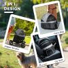 3 in 1 Pet Jogging Stroller for Small Dogs with Detachable Carrier, Storage Basket, Gray