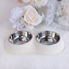 Pearl Pet Dining Bowl (Color: Pearl)