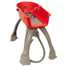 Booster Bath Elevated Dog Bath and Grooming Center Medium 33" x 16.75" x 10" (Color: Red, size: medium)