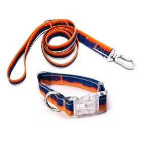 Adjustable High - quality Reflective print leash set  Durable Waterproof No - tangle Night walks Morning jogs Camping adventures Beach outings (Color: sunset, size: M)