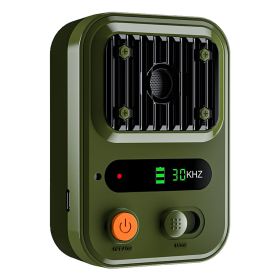 Ultrasonic Anti-Barking Device Rechargeable Auto Dog Bark Control Deterrent Box Training Device IPX4 Waterproof with 3 Frequency Max 32.8Feet Sensing (Color: Green)