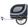 Large Folding Bike Trailer for Dogs – 120LB Capacity All-Terrain Pet Carrier, Durable Steel Frame for Cycling, Jogging, Camping & Outdoor Adventures,