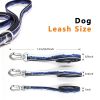 Adjustable High - quality Reflective print leash set  Durable Waterproof No - tangle Night walks Morning jogs Camping adventures Beach outings