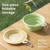 Macaron Color Portable Foldable Travel Bowl for Dogs Lightweight Space-Saving Pet Feeding Drinking Outdoor Use 350ml