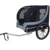 Large Folding Bike Trailer for Dogs – 120LB Capacity All-Terrain Pet Carrier, Durable Steel Frame for Cycling, Jogging, Camping & Outdoor Adventures,