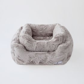 Luxe Dog Bed (Color: Taupe, size: LG)