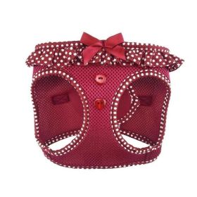 American River Choke Free Dog Harness Polka Dot Collection (Color: Wine Polka Dot, size: X-Large)