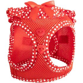 American River Choke Free Dog Harness Polka Dot Collection (Color: Red Polka Dot, size: 3X-Large)