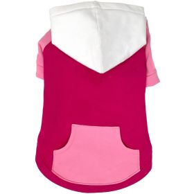 Color-Block Hoodie (Color: Pink on Pink, size: 4X-Large)