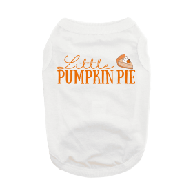 Little Pumpkin Pie Dog Shirt (Color: White, size: 3X-Large)