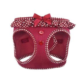 American River Choke Free Dog Harness Polka Dot Collection (Color: Wine Polka Dot, size: large)