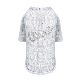 Love Dog Sweater (Color: Grey, size: SM)