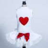 Puff Heart Lace Dog Dress