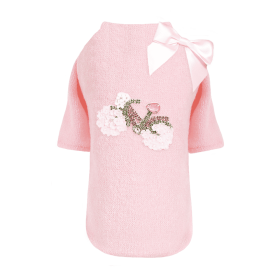 Bicycle Dog Sweater (Color: Baby Pink, size: SM)