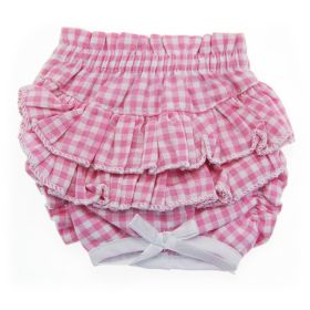 Ruffled Pink Gingham Dog Panties (size: small)
