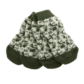 Non-Skid Dog Socks (Color: Green Camo, size: X-Small)