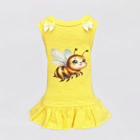 Queen Bee Dog Dress (Color: Yellow, size: XXS)