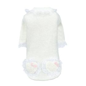 Little Lamb Dog Sweater (Color: Ivory, size: SM)
