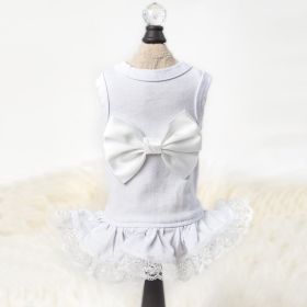 Ballerina Dog Dress Collection (Color: White, size: XS)